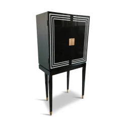 Art Deco Liqour Cabinet - Sort Barskab