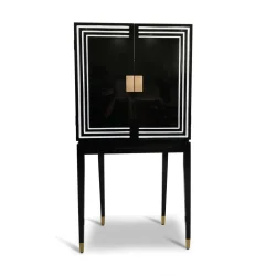 Art Deco Liqour Cabinet - Sort Barskab