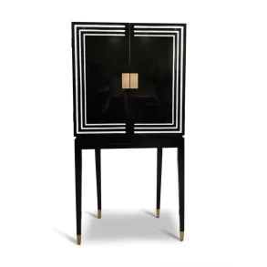 Art Deco Liqour Cabinet - Sort Barskab