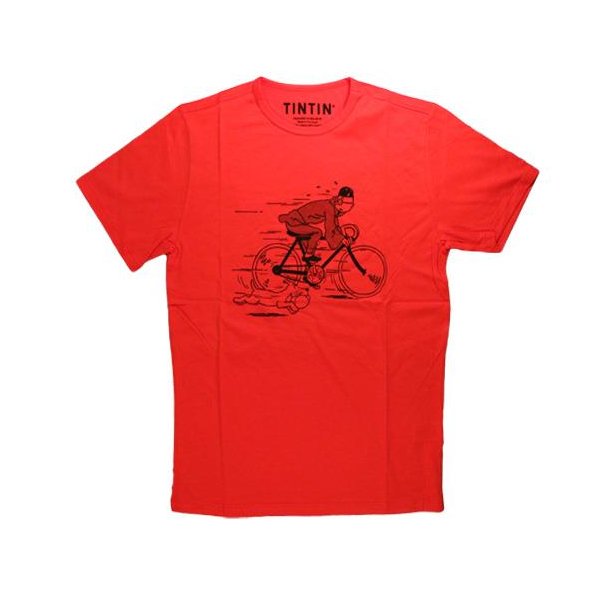 Tintin T-Shirt - Tintin P Cykel - Rd