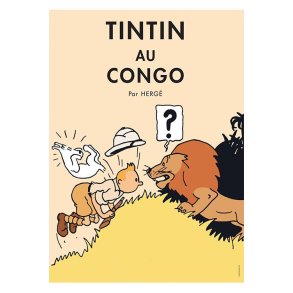 Tintin Plakat - Tintin i Congo (Alternativ)