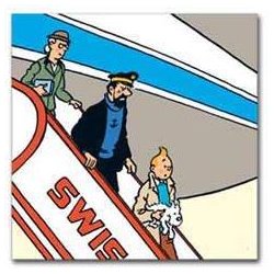 Tintin &amp; Haddock Swissair