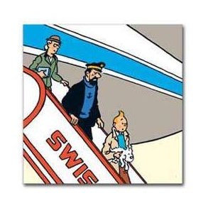 Tintin & Haddock Swissair