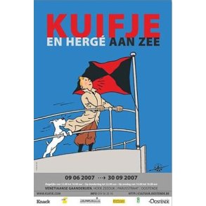 Tintin Plakat - Udstillingsplakat Oostende