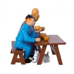 Tintin Figur - Frokost Scene, Den Bl Lotus