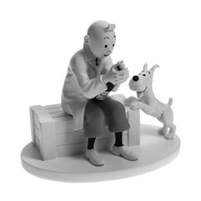 Tintin statue s/h - Tintin & Terry bner shampagne