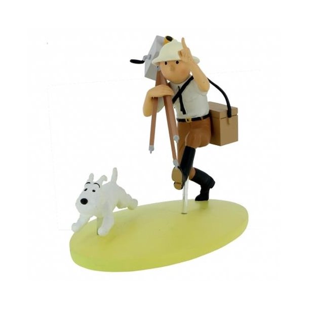 Tintin og Terry i Congo i farver - 11cm