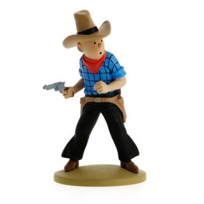 Tintin som cowboy - 12cm