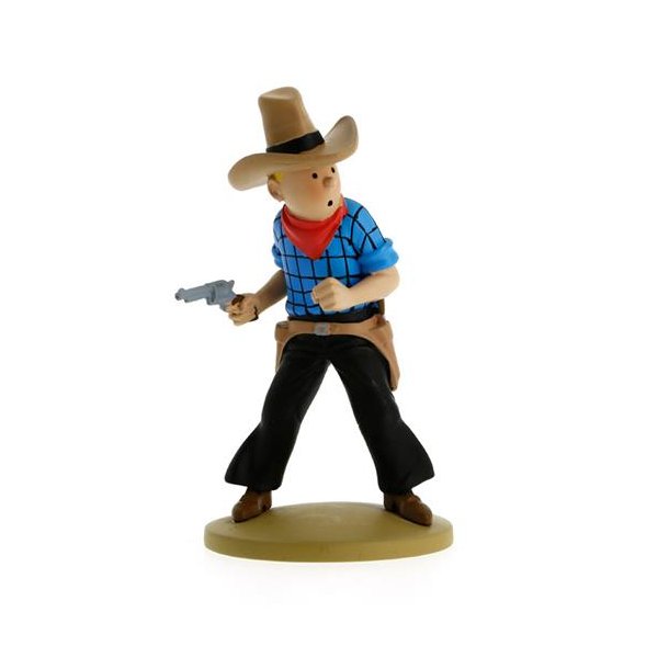 Tintin som cowboy - 12cm