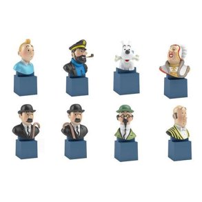 Tintin buste i plast - Sortiment 8 stk