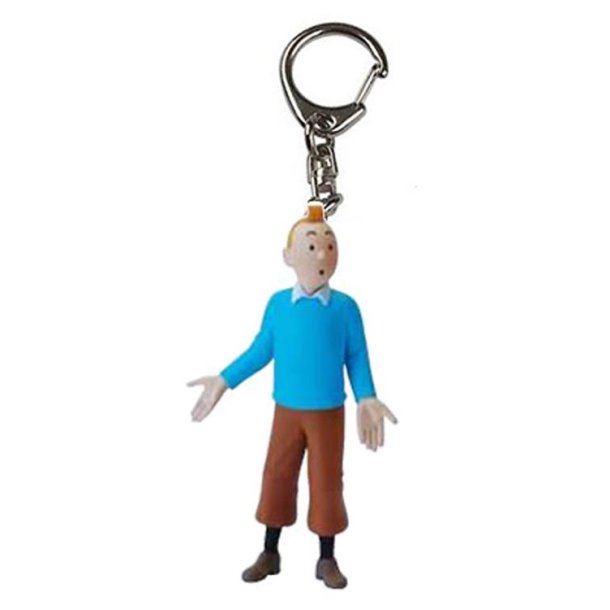 Tintin nglering i plast - Tintin i bl trje 5,5cm