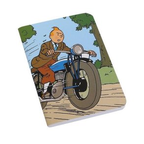 Tintin Notesbog - Tintin p motorcykel