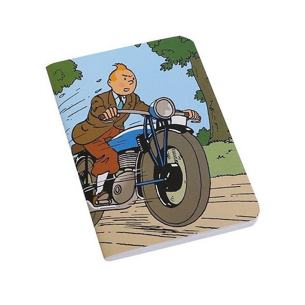 Tintin Notesbog - Tintin p motorcykel