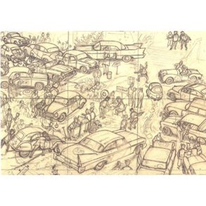 Tintin Postkort - S/H Rally