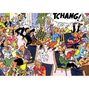 Tintin Postkort - Tibet, Tchang (farver)