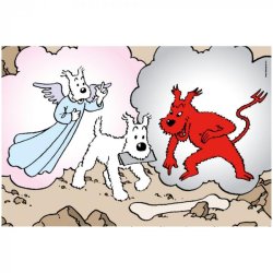 Tintin Puslespil - Terry Med Engel Og Djvel, 60 Brikker