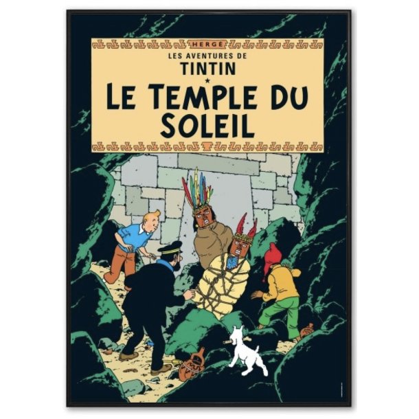Indrammet Tintin Plakat - Soltemplet