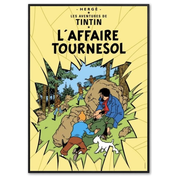 Indrammet Tintin Plakat - Tournesol Mysteriet