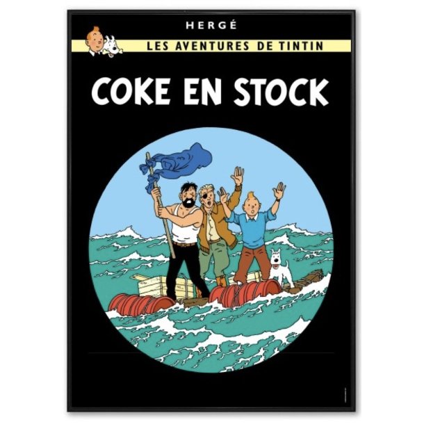 Indrammet Tintin Plakat - Koks I Lasten