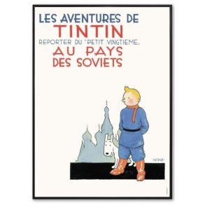 Indrammet Tintin Plakat - Tintin I Sovjet