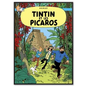 Indrammet Tintin Plakat - Tintin Og Picaroerne