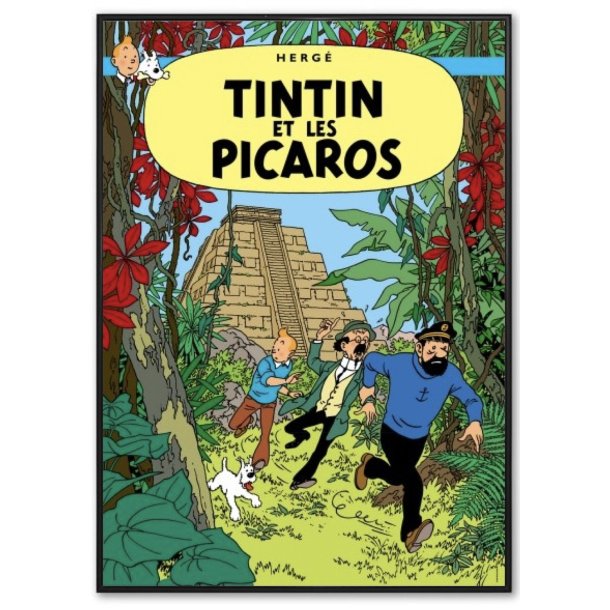 Indrammet Tintin Plakat - Tintin Og Picaroerne