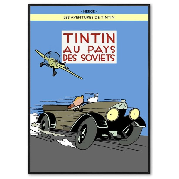 Indrammet Tintin Plakat - Tintin I Sovjet (Alternativ Version)
