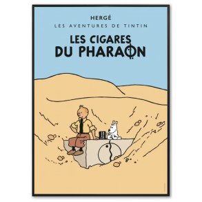 Indrammet Tintin Plakat - Faraos Cigar (Alternativ Version)