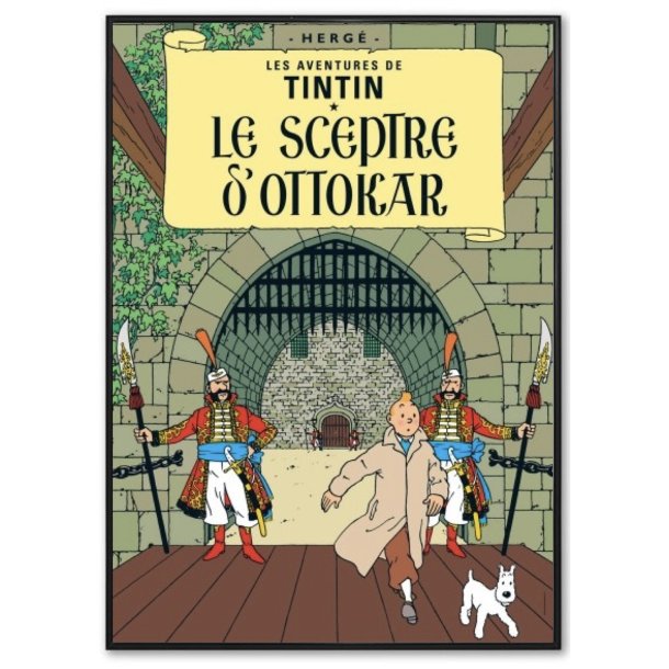 Indrammet Tintin Plakat - Ottokars Scepter