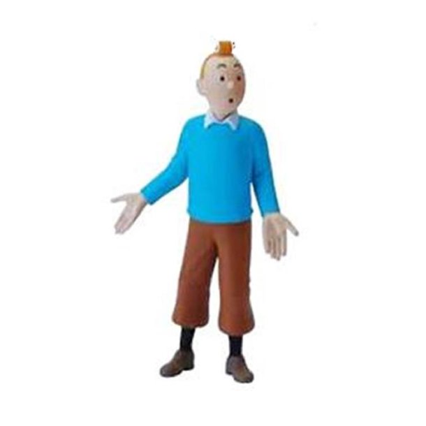 Tintin plastfigur - Tintin i bl trje 8,5cm