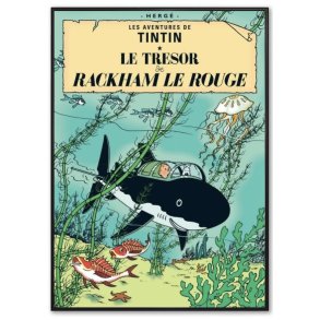 Indrammet Tintin Plakat - Rackham Den Rdes Skat