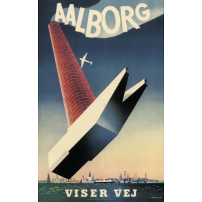 Retro Vintage Plakat - Aalborg Viser Vej, Viggo Vagnby