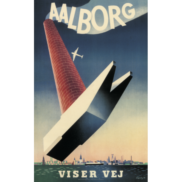 Retro Plakat - Aalborg Viser Vej