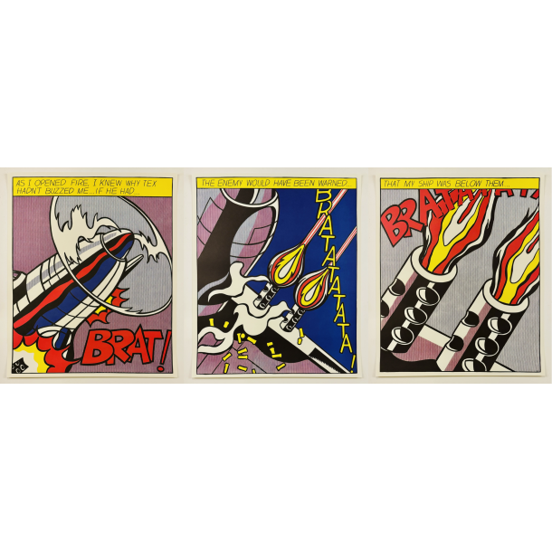 3 Originale Plakater - Roy Lichtenstein, As I Opened Fire