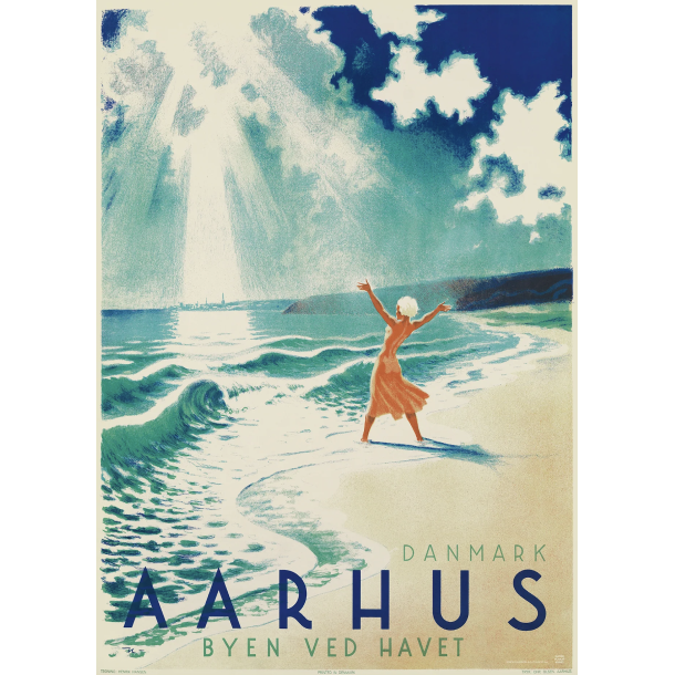Aarhus Byen Ved Havet Plakat
