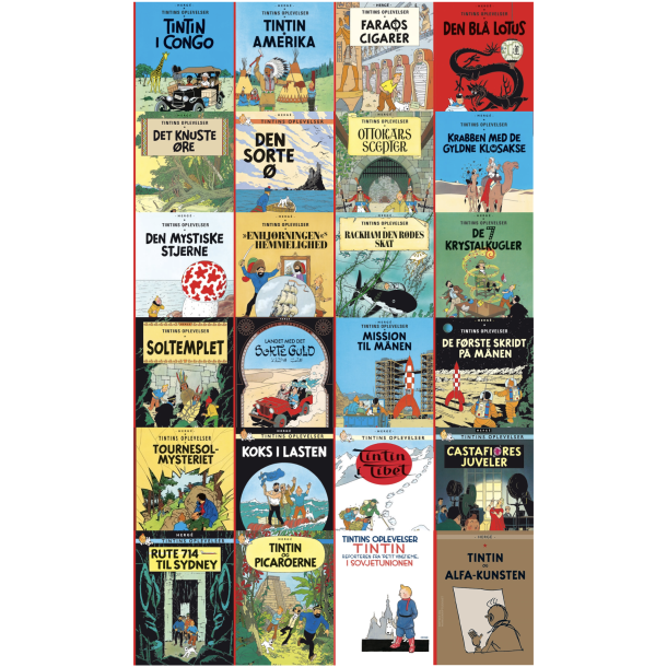 Pakketilbud - 24 Tintin Album - Softcover