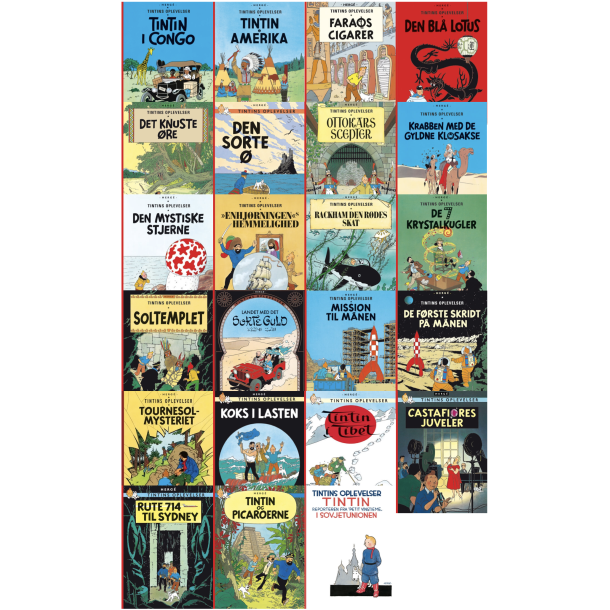 Pakketilbud - 23 Tintin Album(Sovjet) - Softcover