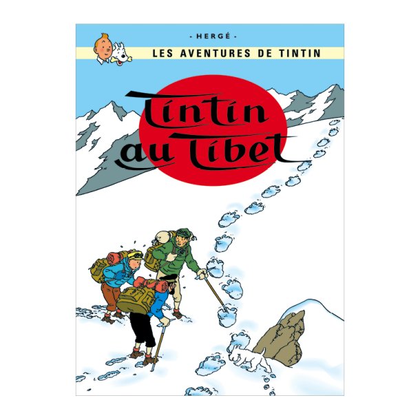 Tintin Postkort - Tintin i Tibet