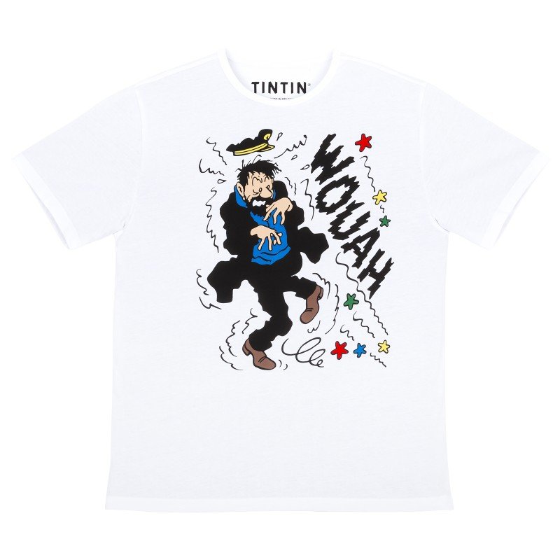 T-shirt - Haddock WOUAH - Hvid T-Shirts - Tintin-butik.dk