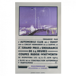 Retro Racing Plakat - Le Mans 1924