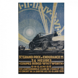 Retro Racing Plakat - Le Mans 1925