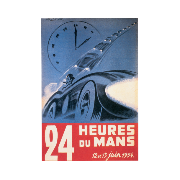 Retro Racing Plakat - Le Mans 1954