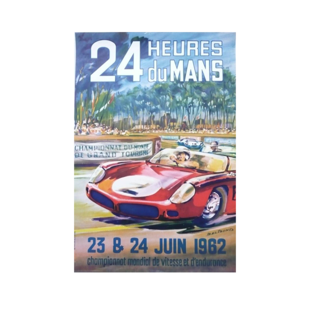 Retro Racing Plakat - Le Mans 1962