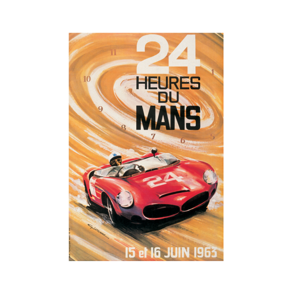 Retro Racing Plakat - Le Mans 1963