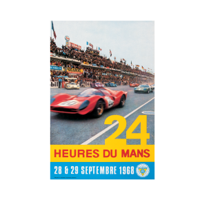 Retro Racing Plakat - Le Mans 1968