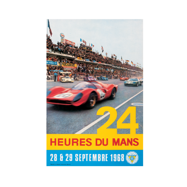 Retro Racing Plakat - Le Mans 1968