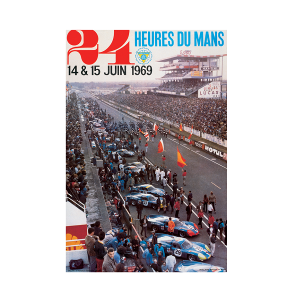 Retro Racing Plakat - Le Mans 1969