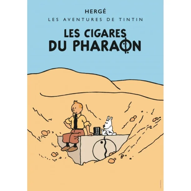 Tintin Plakat - Faraos Cigar (alternativ)