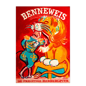 Retro Vintage Plakat - Cirkus Benneweiss, Erik Stockmarr