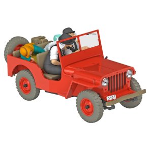 Tintin Bil #6 - Rd Jeep Willys med Dupond og Dupont
